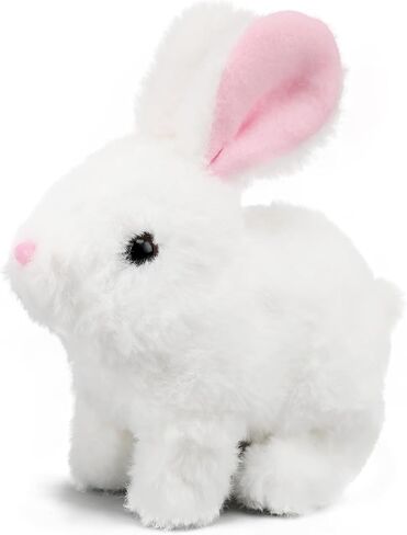 Hopping Walking Bunny Rabbit Toy with Sounds, Wiggling Ears, Twitching Mouth and Nose, Educational Interactive Bunny Rabbit Toy for Baby in Saudi Arabia