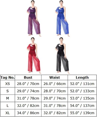 AFAVOM Lyrical Dance Costume for Women Sequin Flower Lyrical Dance Dress Sheer Mesh One Shoulder Dance Leotard Jumpsuit Pants in Saudi Arabia