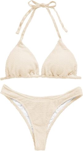 Women's Sexy Halter Triangle Bikini Set - High Cut Brazilian 2 Piece Bikini Swimsuit Bathing Suit 2025 in Kuwait