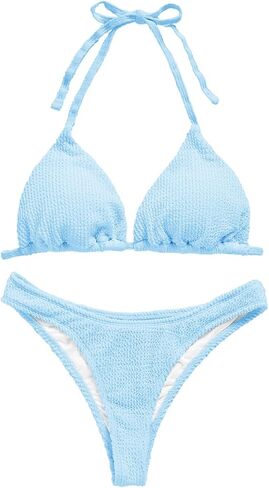 Women's Sexy Halter Triangle Bikini Set - High Cut Brazilian 2 Piece Bikini Swimsuit Bathing Suit 2025 in Kuwait