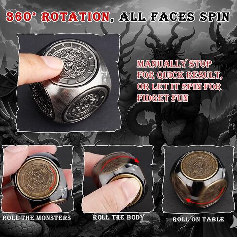 Haxtec Spinner DND Dice, 7-in-1 Metal D&D Cube Fidget Dice Set in Saudi Arabia