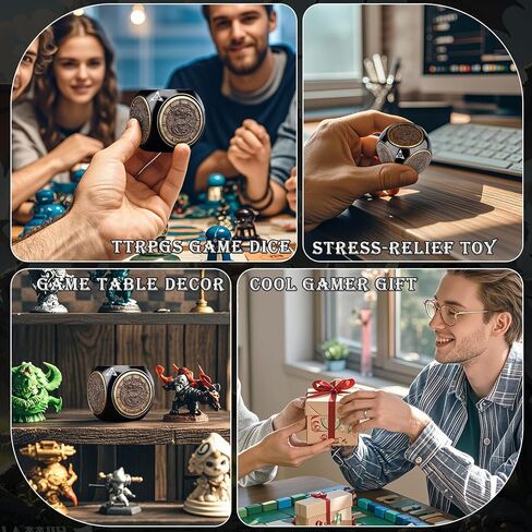 Haxtec Spinner DND Dice, 7-in-1 Metal D&D Cube Fidget Dice Set in Saudi Arabia