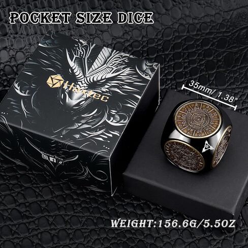 Haxtec Spinner DND Dice, 7-in-1 Metal D&D Cube Fidget Dice Set in Saudi Arabia