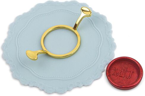 Metal Wax Seal Mold, Round Wax Seal Stamp Mold with Silicone Waxing Mat for DIY Craft, Envelopes, Gifts and Wine Packaging in Saudi Arabia