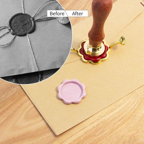 Metal Wax Seal Mold, Round Wax Seal Stamp Mold with Silicone Waxing Mat for DIY Craft, Envelopes, Gifts and Wine Packaging in Saudi Arabia