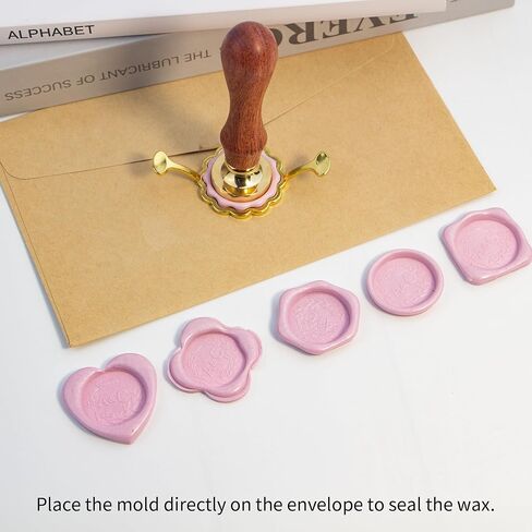 Metal Wax Seal Mold, Round Wax Seal Stamp Mold with Silicone Waxing Mat for DIY Craft, Envelopes, Gifts and Wine Packaging in Saudi Arabia