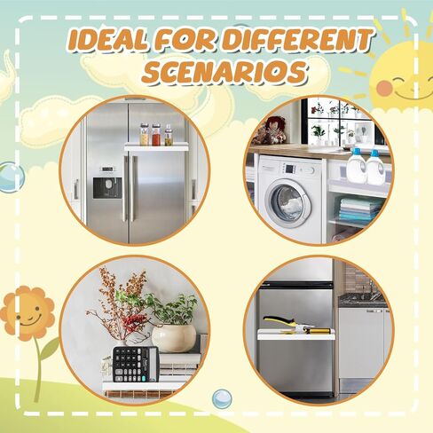 2 Pcs Magnetic Book Shelf for Whiteboard,Reusable Magnetic Book Holder with a Pen Container,Acrylic Magnetic Floating Book Shelves Book Display Shelf,Magnetic File Holder for Classroom,Office,Fridge in Saudi Arabia