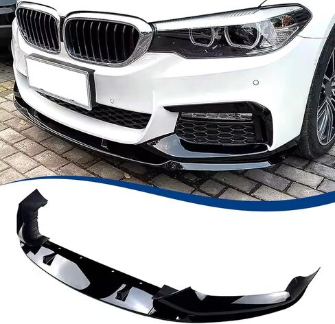 G30 Front Lip Compatible with BMW (2017-2020) 5-Series G30 Pre-lci with M-Sport Bumper Model ABS Gloss Black MP-Style in Saudi Arabia