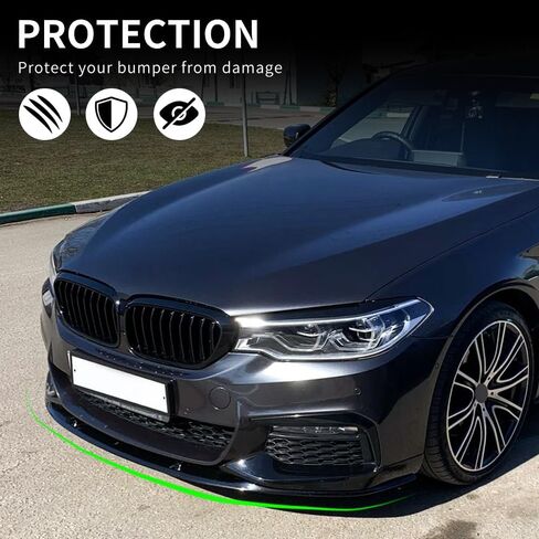 G30 Front Lip Compatible with BMW (2017-2020) 5-Series G30 Pre-lci with M-Sport Bumper Model ABS Gloss Black MP-Style in Saudi Arabia