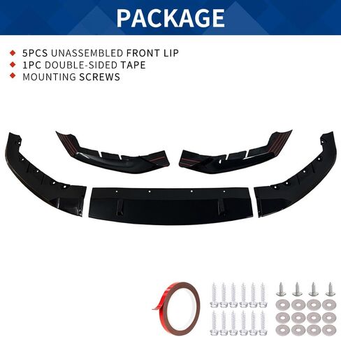 G30 Front Lip Compatible with BMW (2017-2020) 5-Series G30 Pre-lci with M-Sport Bumper Model ABS Gloss Black MP-Style in Saudi Arabia