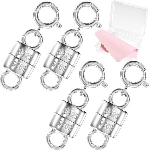 925 Sterling Silver Magnetic Clasps for Necklaces,Necklace Extender Magnetic Necklace Clasps and Closures for Bracelet Converter Jewelry Necklaces Chain in Saudi Arabia
