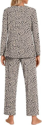 Pajamas Sets for Women Soft Long Sleeve Pjs Top and Pants with Pocket 2 Piece Ladies Loungewear in Saudi Arabia