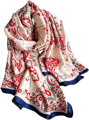 وشاح Acotavie للنساء أوشحة عصرية طويلة بنمط الأزهار وشاح للرأس خفيف الوزن وواقي من الشمس in Kuwait