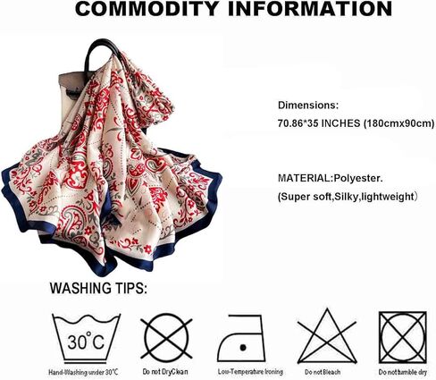 وشاح Acotavie للنساء أوشحة عصرية طويلة بنمط الأزهار وشاح للرأس خفيف الوزن وواقي من الشمس in Kuwait