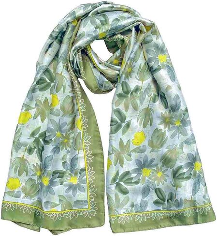 Acotavie Scarfs for Women Fashion Scarves Long Floral Pattern Scarf Headscarf Lightweight Sunscreen Shawls in Saudi Arabia