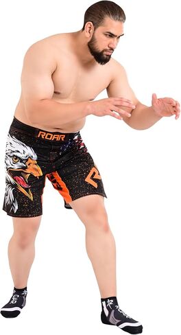ROAR-INT MMA Fight Shorts Grappling Kickboxing Muay Thai Shorts BJJ Gym Training Running Athletic Wrestling Shorts in Kuwait