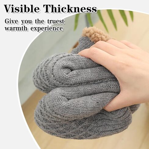Warm Slipper Socks for Men Indoor Non-Slip Knitted House Sock Shoes Soft Cozy Fuzzy Socks Thermal House Man Slippers Winter Fluffy Bedroom Shoe in Kuwait