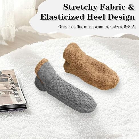 Warm Slipper Socks for Men Indoor Non-Slip Knitted House Sock Shoes Soft Cozy Fuzzy Socks Thermal House Man Slippers Winter Fluffy Bedroom Shoe in Kuwait