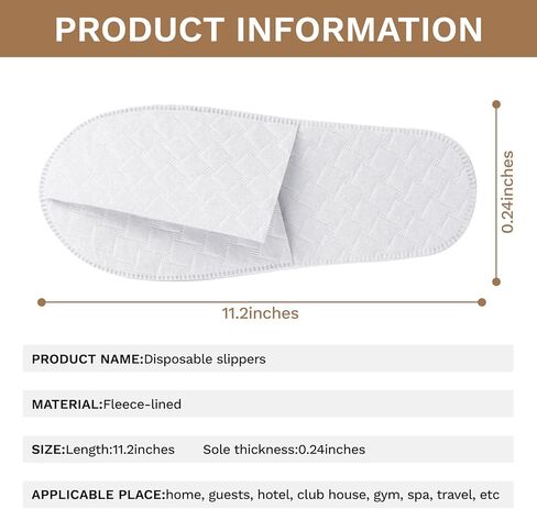 زوجان من شباشب Smilco للاستعمال مرة واحدة للضيوف، شباشب منزلية مضادة للانزلاق للضيوف والنساء والرجال البالغين والفنادق والمنتجعات والنعال الداخلية in Kuwait