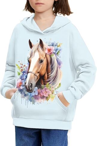 Boys Girls Hoodies Sweatshirt Comfy Sport Clothing for Kids Trendy Hooded Pullover 6-14 Years Old Fall Outfit in Saudi Arabia