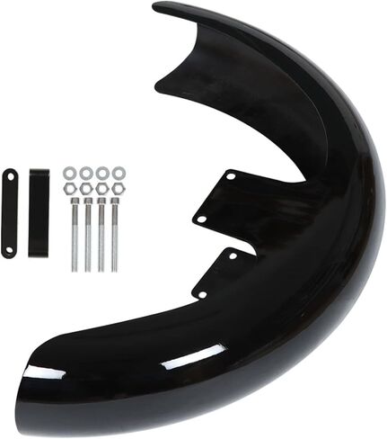 21 Wrap Front Fender Gloss Black Heavy Duty Steel Wrap Front Fender Replacement for Touring Street Road Glide Baggers Electra in Saudi Arabia