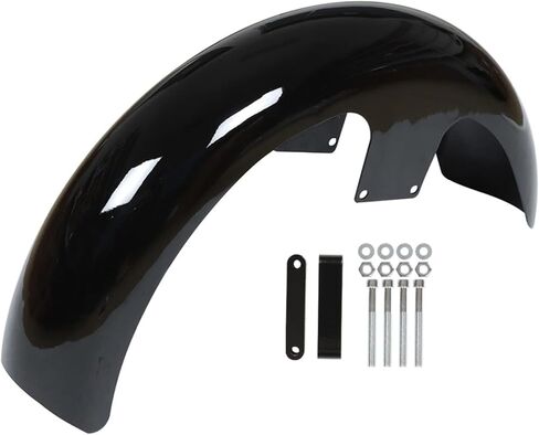 21 Wrap Front Fender Gloss Black Heavy Duty Steel Wrap Front Fender Replacement for Touring Street Road Glide Baggers Electra in Saudi Arabia