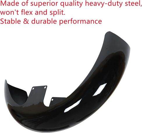 21 Wrap Front Fender Gloss Black Heavy Duty Steel Wrap Front Fender Replacement for Touring Street Road Glide Baggers Electra in Saudi Arabia