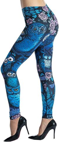 Ndoobiy Printed Leggings Basic Workout Yoga Pants Buttery Smooth Womens Leggings in Saudi Arabia