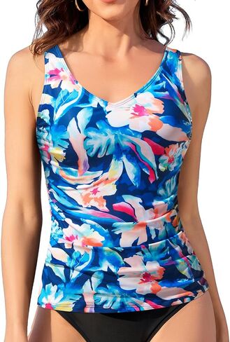 Tankini Swim Top Only - Tummy Control Bathing Suit Top Modest Swimsuit Top No Bottom in Saudi Arabia