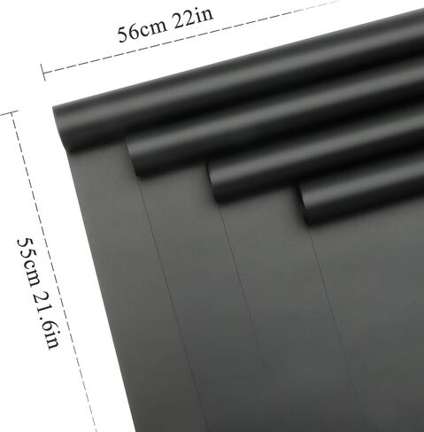 Accguan 24 Sheets Flower Wrapping Paper - Packing Paper, Bouquet Wrapping Paper, for Birthday, Graduation Ceremonies, Wedding, Valentine's Day Gift(Dark Black) in Saudi Arabia