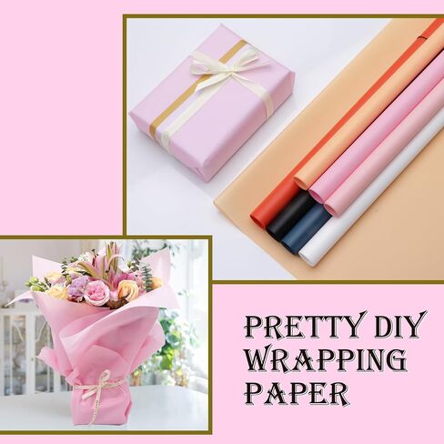 Accguan 24 Sheets Flower Wrapping Paper - Packing Paper, Bouquet Wrapping Paper, for Birthday, Graduation Ceremonies, Wedding, Valentine's Day Gift(Dark Black) in Saudi Arabia