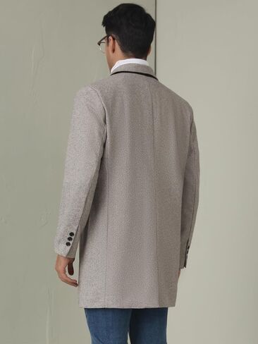 Lars Amadeus Herringbone Overcoats for Men's Classic Fit Single Breasted Winter Trench Coat in Saudi Arabia