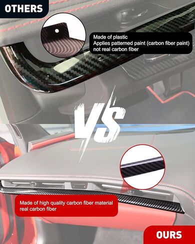 غطاء لوحة قيادة داخلي من ألياف الكربون الحقيقية مناسب لسيارة شيفروليه كورفيت C8 2020 2021 2022 2023 2024 2025 in Kuwait