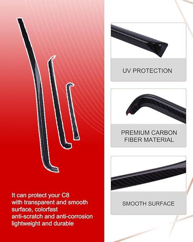 غطاء لوحة قيادة داخلي من ألياف الكربون الحقيقية مناسب لسيارة شيفروليه كورفيت C8 2020 2021 2022 2023 2024 2025 in Kuwait