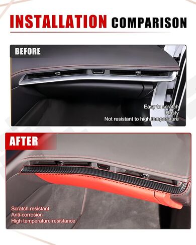 غطاء لوحة قيادة داخلي من ألياف الكربون الحقيقية مناسب لسيارة شيفروليه كورفيت C8 2020 2021 2022 2023 2024 2025 in Kuwait