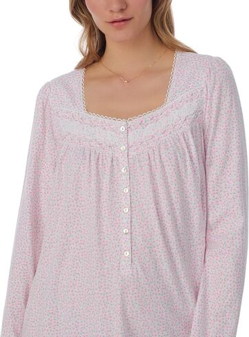 Eileen West Women's Cotton Knit Sleeve Long Gown in Saudi Arabia