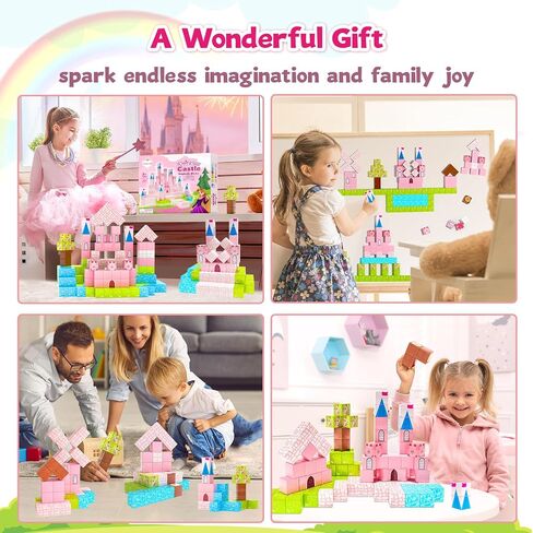 Hiwawind 40Pcs Magnetic Blocks, 1-Inch Pastel Rainbow Magnetic Cubes (Triangles & Quarter Circles), Montessori Sensory Autism Toys for Boys & Girls, Ideal for Kids Ages 3+ in Saudi Arabia