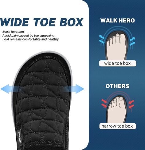 Mens Slippers for Plantar Fasciitis, Slip on Arch Support House Slippers for Men, Lightweight Indoor Outdoor Wide Toe Box Shoes for Men with Cushioned Outsole in Kuwait
