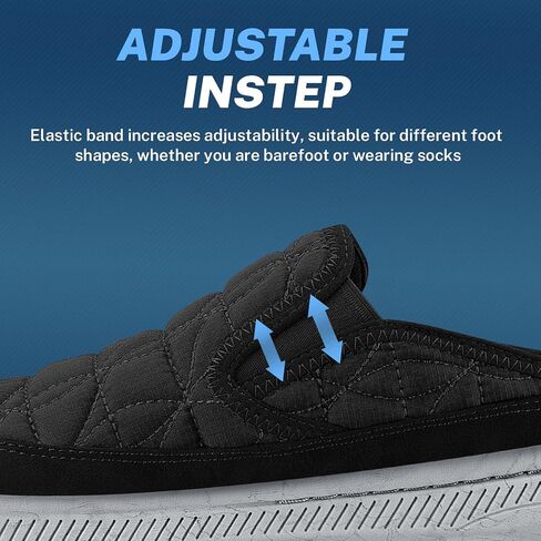 Mens Slippers for Plantar Fasciitis, Slip on Arch Support House Slippers for Men, Lightweight Indoor Outdoor Wide Toe Box Shoes for Men with Cushioned Outsole in Kuwait