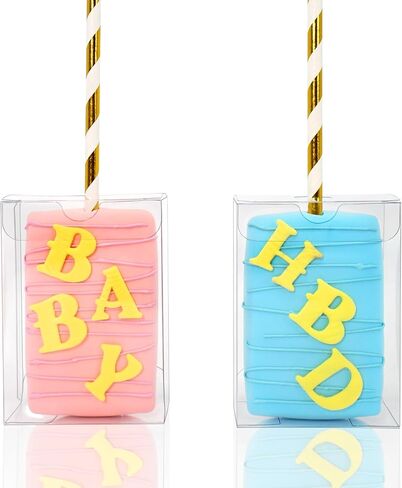 35pcs 3.5'x 2.5'x 1.38' Rainbow Rice Krispie Treat Cake Favor Boxes in Kuwait