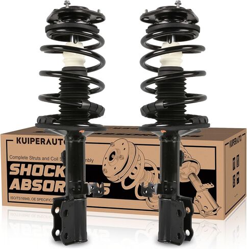 271951 271952 171953 171954 مجموعة دعامات أمامية وخلفية كاملة متوافقة مع 1998-2002 Chevy Prizm / 1993-2002 Toyota Corolla / 1993-1997 Geo Prizm 4 قطع (يسار ويمين) ممتص الصدمات in Saudi Arabia