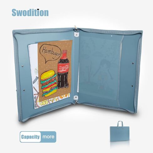 Art Portfolio Bags Storage Books (23.2 * 18.1inches) for Art Portfolio Folder, Posters Storage Bag with Zipper and Handle Mesh Folder Organizers for Poster, Painting Black in Saudi Arabia
