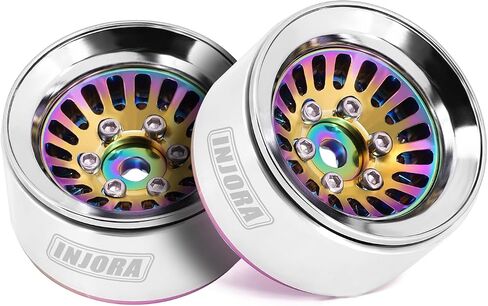 INJORA CNC Aluminium 1.0" Beadlock Wheel Rim for 1/18 1/24 RC Crawler (Full Color) in Saudi Arabia