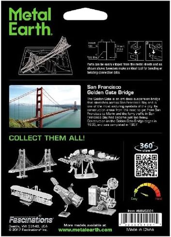 مجموعة نماذج معدنية ثلاثية الأبعاد من Fascinations Metal Earth San Francisco Golden Gate Bridge in Kuwait
