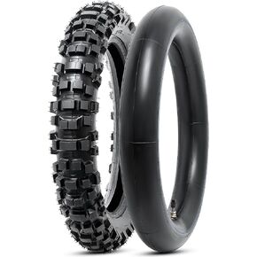110/100-18 4PR TT 64M Dirt Bike Front/Rear Tire and Inner Tubes Compatible with 110/100-18 Off Road Pit Bike/Motorcycle Tires (P-2002)