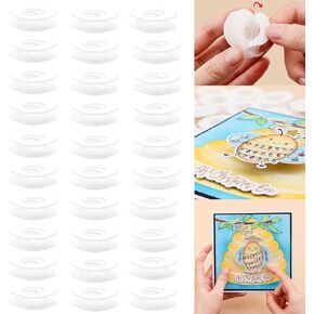 Briartw Standard Action Wobbles – 30pcs Collapsible Self-Adhesive Springs (Regular Size) for Card Making & Papercrafts – Easy Peel, Stick & Wobble for Dynamic Handmade Cards