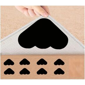 (8PCS Rug Pads Grippers，Non Slip Rug Pads，Reusable and Washable Rug Pad Gripper for Area Rugs,Carpet Pads Rug Corner