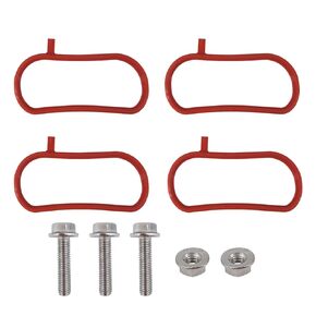 Intake Manifold Gasket (Set of 4) w/Screw Bolt Nut Compatible with for Honda Civic 2016-2022 Compatible with for Honda CR-V 2017-2022 Compatible with for Honda Accord 2018-2022 1.5L