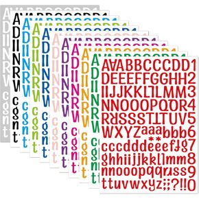 2772Pcs Alphabet Stickers 22 Sheets 1 Inches Alphabet Number Stickers Self Adhesive Sticker Vinyl Stickers,for Notebook, Labels,Scrapbooking Crafts，DIY Crafts Art Making(Colorful)