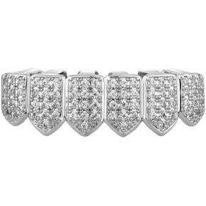 Grillz Teeth Men 18K Plated Gold Grills for Your Teeth Jewelry Hip Hop Diamond CZ Top Bottom Grills Mouth Tooth Cap